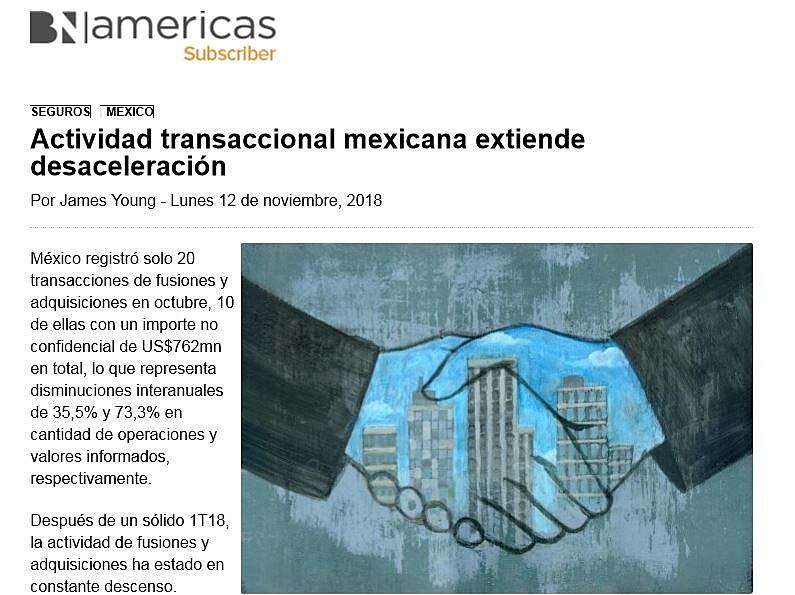 Actividadtransaccionalmexicanaextiende desaceleracin